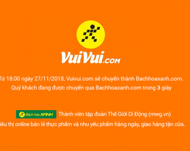 Thế giới di động đóng cửa trang thương mại điện tử vuivui.com