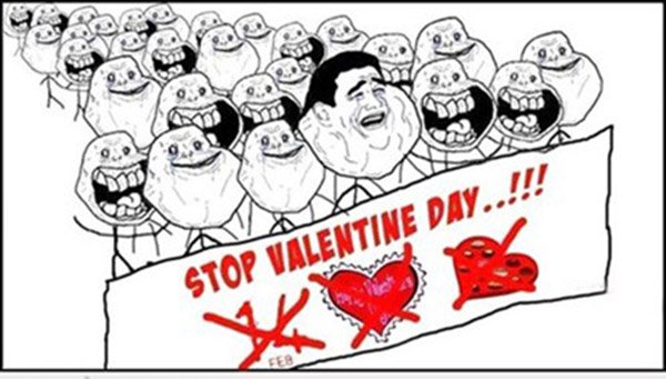 Hội FA chế ảnh hài hước ngày Valentine