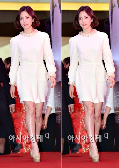 Bí quyết chọn đồ 'ăn gian' chiều cao của Song Hye Kyo