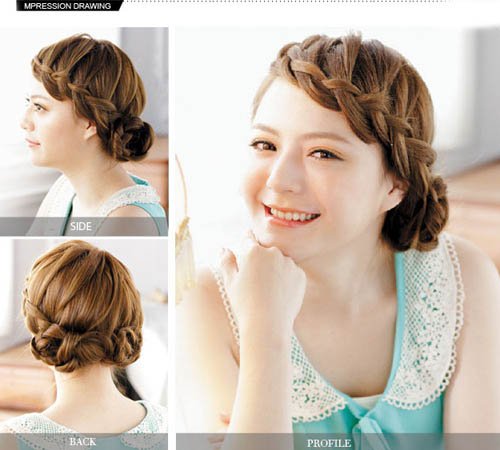 Kiểu tóc dễ thương cho bạn gái đi dự tiệc cưới