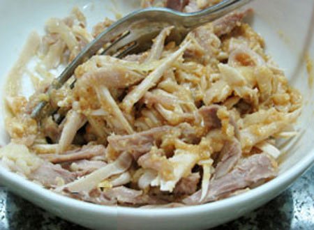 Các bước làm nộm gà