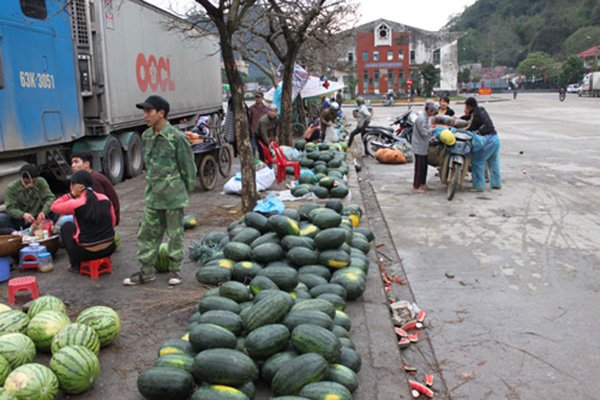 Lại dồn ứ hàng hoa quả xuất sang Trung Quốc