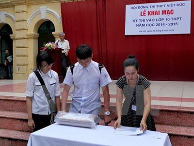 Thi lớp 10 năm 2015: Hà Nội tăng 10.000 thí sinh so với năm 2014