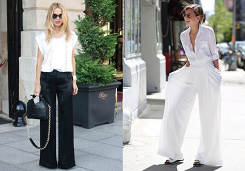 Mặc quần ống rộng theo xu hướng mới nhất