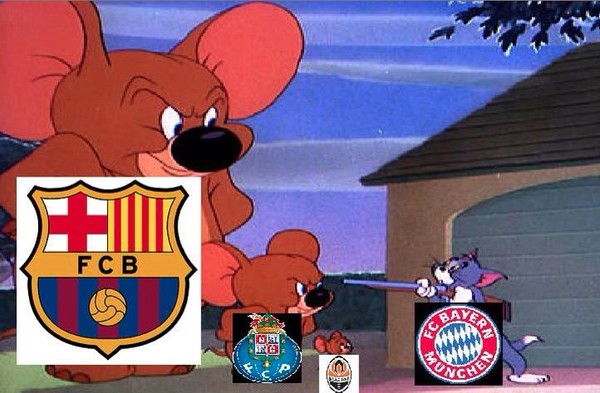 Ảnh chế: "Tử thần" Bayern Munich gõ nhầm cửa Barcelona