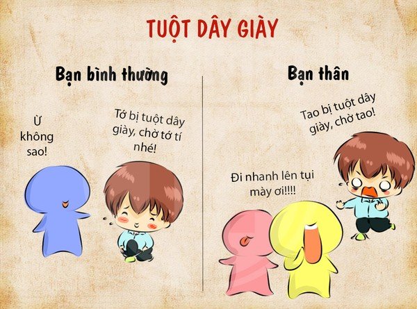 Tranh vui: Sự khác nhau "một trời một vực" giữa bạn bình thường và bạn thân