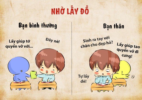 Tranh vui: Sự khác nhau "một trời một vực" giữa bạn bình thường và bạn thân