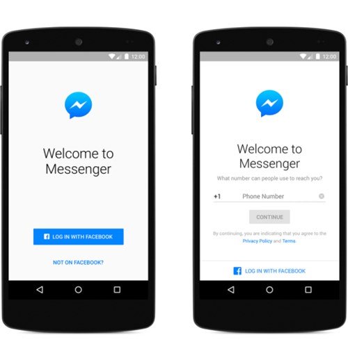 Facebook Messenger có thể đăng nhập không cần tài khoản Facebook