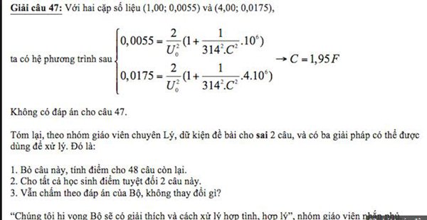 Đề thi Vật lý THPT Quốc gia gây tranh cãi: Tổ ra đề nói gì?