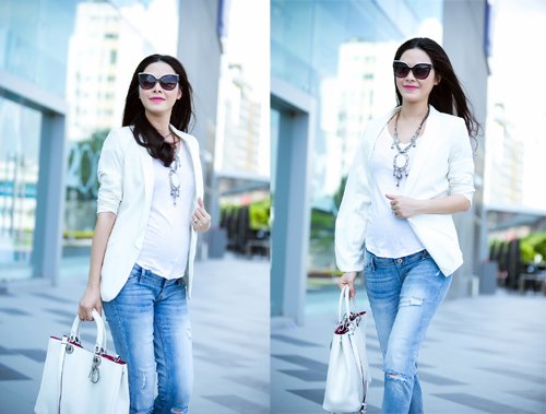 Thời trang bầu bí đẹp mê ly của vợ Đăng Khôi