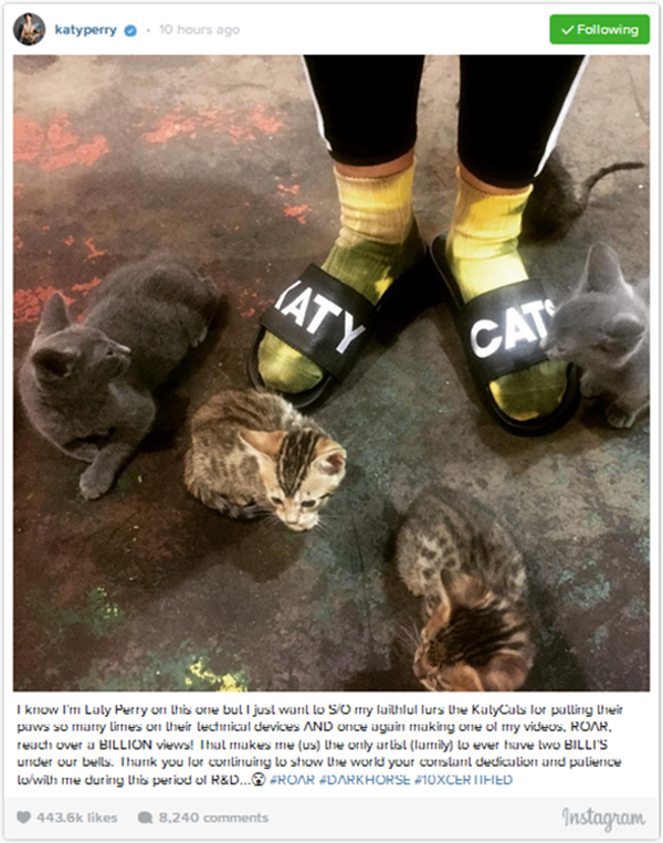 Katy Perry vượt mặt Taylor Swift về kỷ lục Youtube