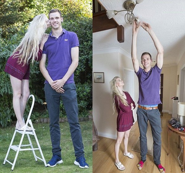 Cặp đôi "người cao 1,75m, kẻ cao 2,15m" gây sốt