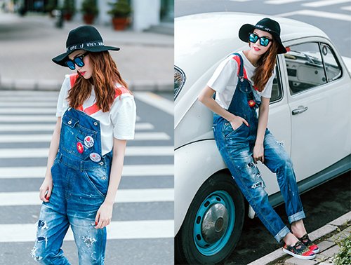 Thích thú với thời trang jeans tươi trẻ của Khánh My