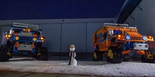 Hai xe Hummer chinh phục hành trình tới Cực Nam Trái Đất