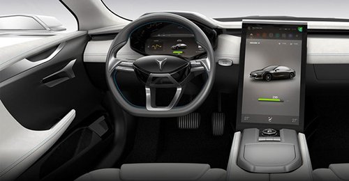 Xe nhái Tesla model S pha lẫn phong cách Knight Rider của Trung Quốc