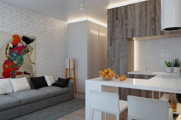 So sánh thiết kế cực chuẩn của 2 căn hộ 1 phòng ngủ có diện tích 47m²