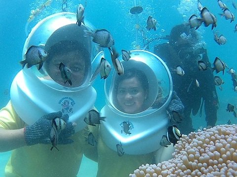 Trải nghiệm dịch vụ đi mô tô dạo chơi dưới đáy biển