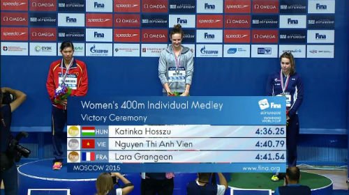 Ánh Viên giành HCB 400m hỗn hợp Cúp Thế giới