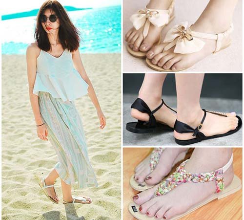 Cách diện sandal vải lãng mạn đón Thu sang