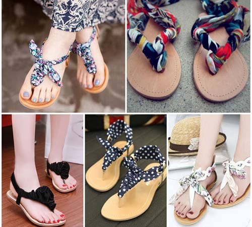 Cách diện sandal vải lãng mạn đón Thu sang