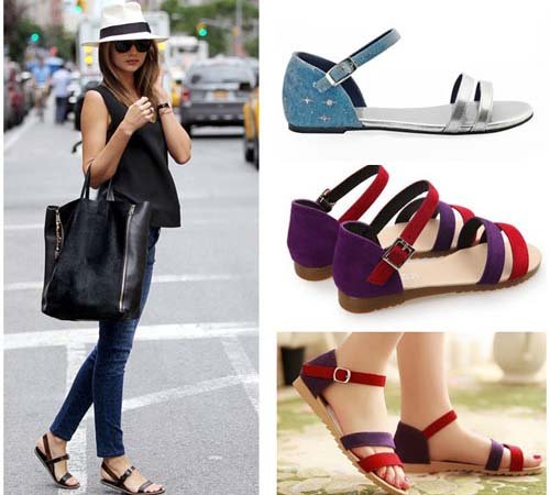 Cách diện sandal vải lãng mạn đón Thu sang