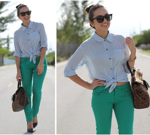 Biến hóa đầy phong cách với trang phục màu xanh ngọc lục bảo