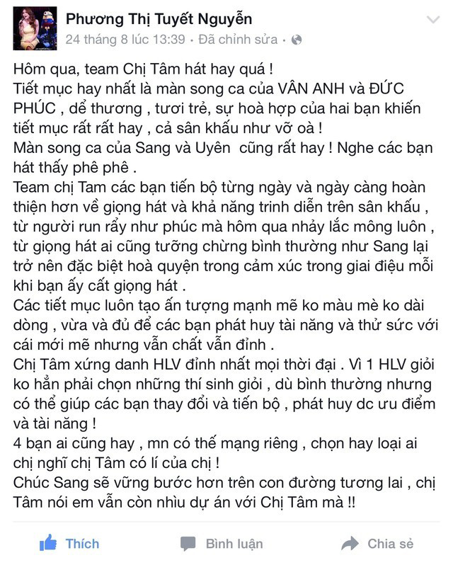 Đội Mỹ Tâm và những cái nhất trong Giọng hát Việt