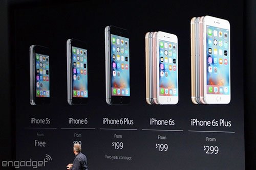 Apple giảm giá iPhone 5S, 6 và 6 Plus