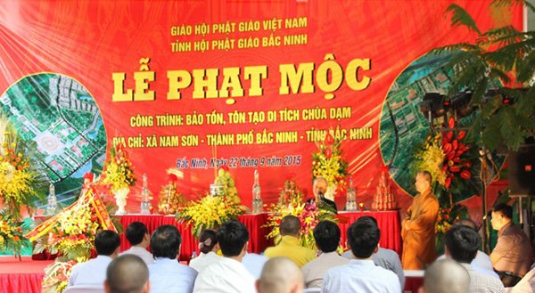 Lễ Phạt mộc trùng tu, tôn tạo di tích chùa Dạm (Bắc Ninh)