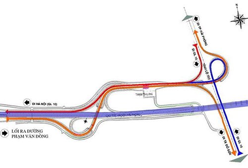 Cách vào và ra các nút giao thông trên cao tốc Hà Nội - Hải Phòng