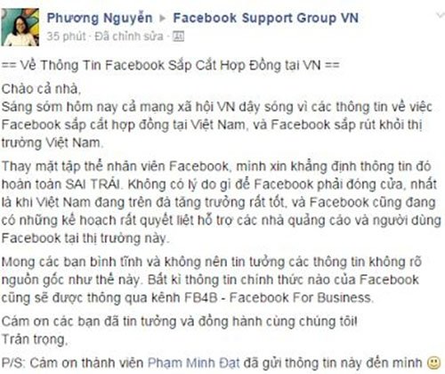 Facebook đóng cửa tại Việt Nam vào cuối tháng 9: Tin đồn thất thiệt