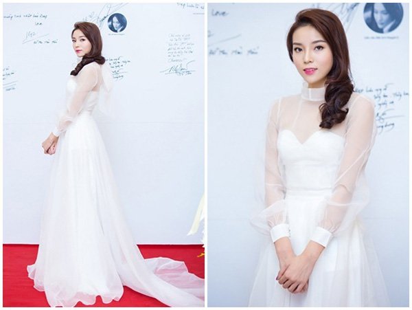 Diễm My 9X diện váy xẻ ngực sâu dẫn đầu top sao đẹp