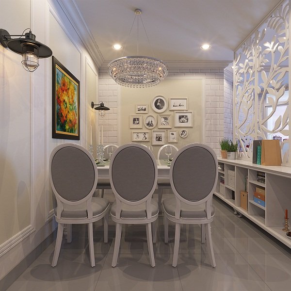 Phong cách tân cổ điển cho căn hộ 100m2