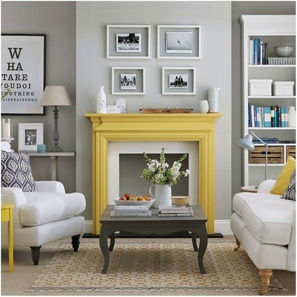 Cho phòng khách nét hiện đại và sang trọng tuyệt đối với bộ đôi vàng – xám