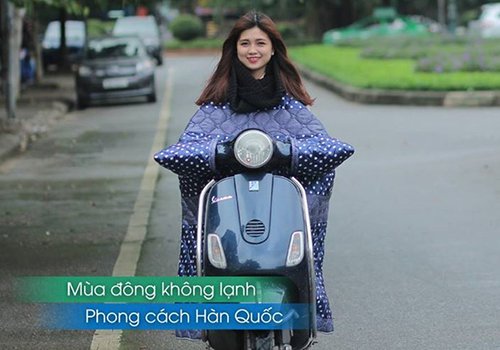 Choáng với áo chống rét "mùa đông không lạnh" khi đi xe máy cho chị em