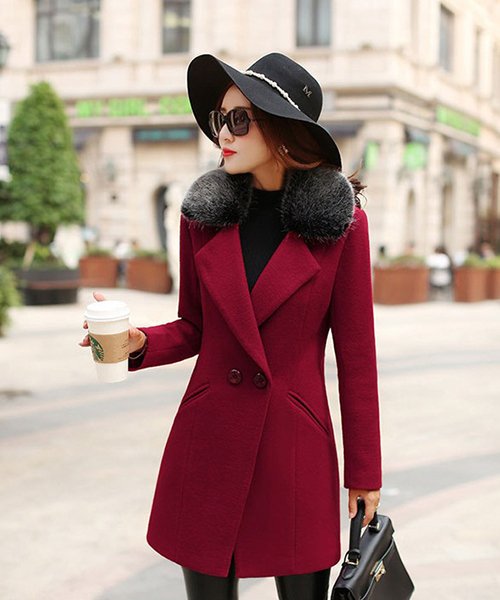 Áo khoác dạ phong cách Hàn sành điệu cho nàng công sở