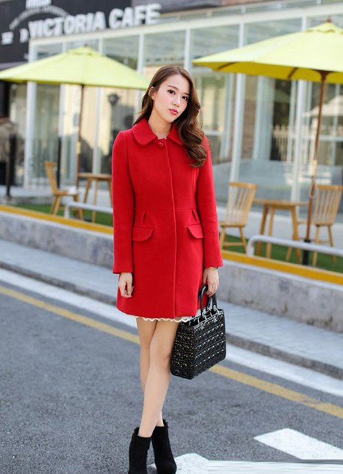 Áo khoác dạ phong cách Hàn sành điệu cho nàng công sở