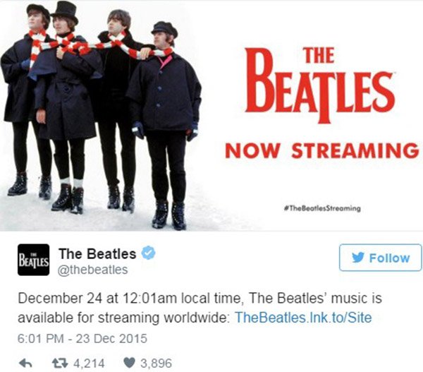 Nhạc The Beatles chính thức lên sóng online