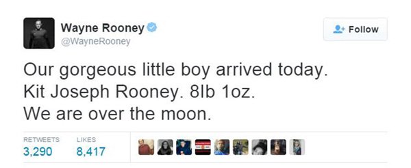 Nhà Rooney đón thêm quý tử thứ ba