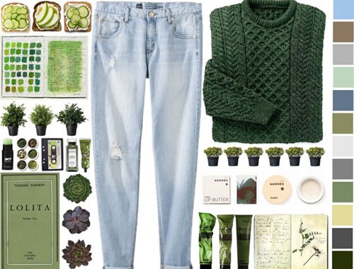 Xuân về mặc đẹp với trang phục màu xanh lá không hề khó!