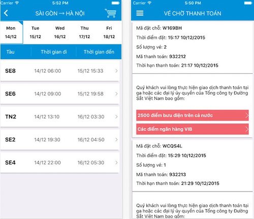 ĐSVN phát hành ứng dụng đặt vé tàu trên smartphone