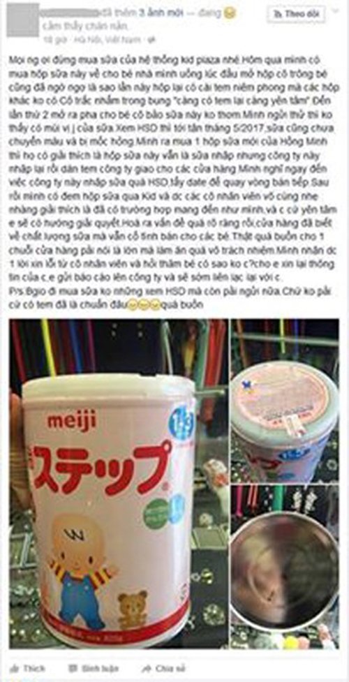 Sữa Meiji bị tố "tẩy date": Không sai vẫn xin lỗi khách hàng