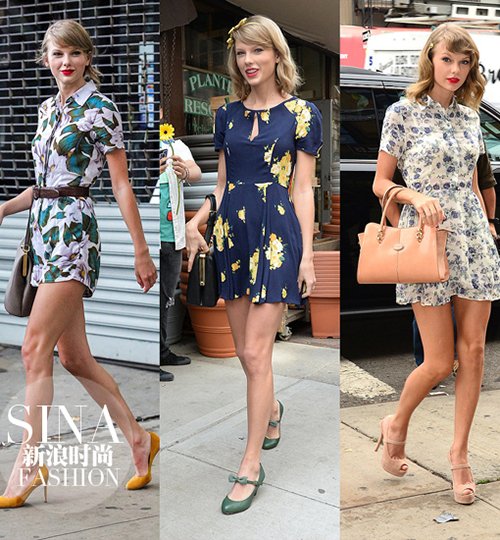 Diện váy hoa liền thân ngày đầu hè đẹp như Taylor Swift