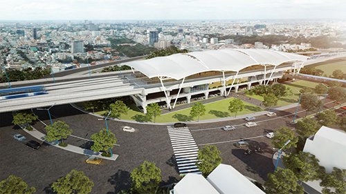 Hé lộ hình ảnh, kiến trúc hoành tráng về nhà ga Tân Cảng tuyến metro số 1