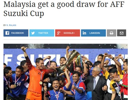 Báo chí ĐNÁ nói gì về kết quả bốc thăm AFF Cup 2016?