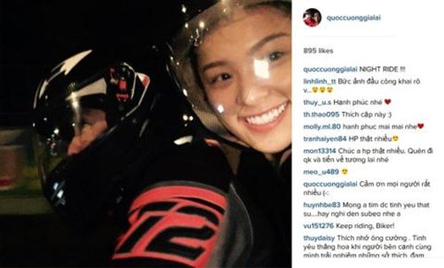 Cường Đôla chủ động khen Hạ Vi trên trang cá nhân