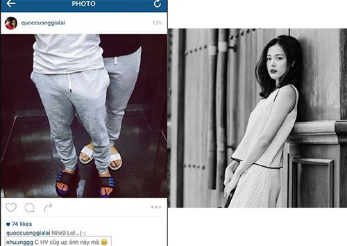 Cường Đôla chủ động khen Hạ Vi trên trang cá nhân