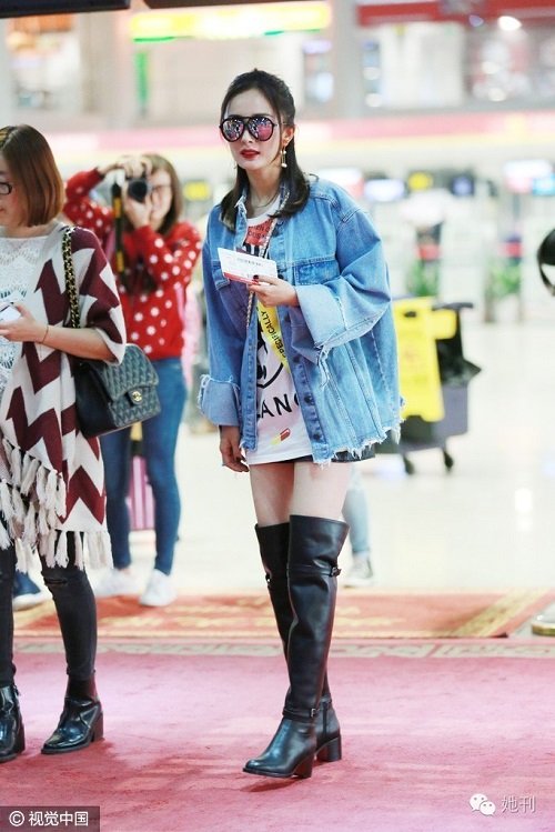 Dương Mịch dẫn đầu loạt sao diện mốt không quần mùa lạnh